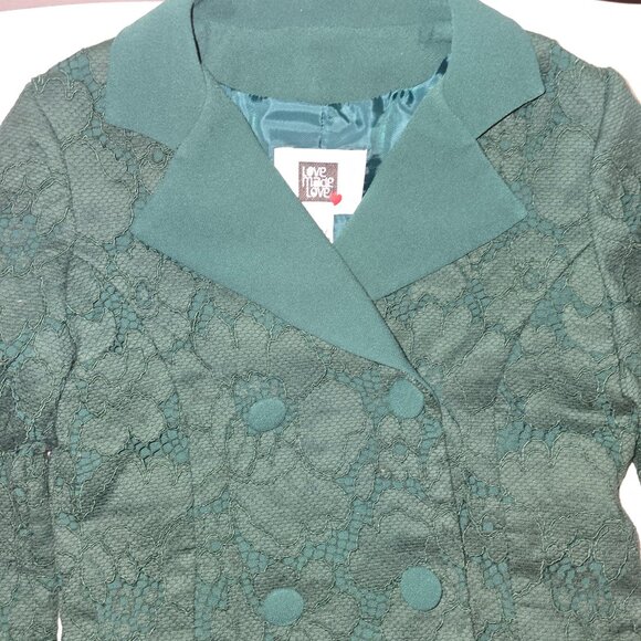 Love Made Love Girls Green Lace Jacket - Picture 4 of 8
